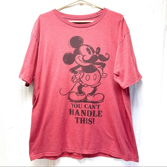 Mickey Mouse Mustache T-shirt XL Red distressed Disney - Picture 3 of 10